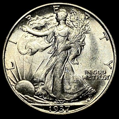 1937-S Walking Liberty Half Dollar UNCIRCULATED. 1937-S Walking Liberty Half Dollar UNCIRCULATED