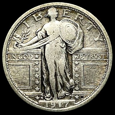 1917-D Type 1 Standing Liberty Quarter LIGHTLY CIRCULATED. 1917-D Type 1 Standing Liberty 