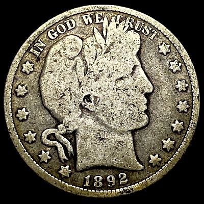 1892 Silver Barber Half Dollar NICELY CIRCULATED. 1892 Silver Barber Half Dollar NICELY CIRCULATED