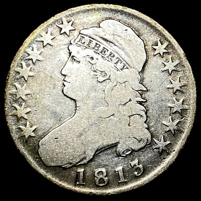 1813 Capped Bust Half Dollar NICELY CIRCULATED. 1813 Capped Bust Half Dollar NICELY CIRCULATED