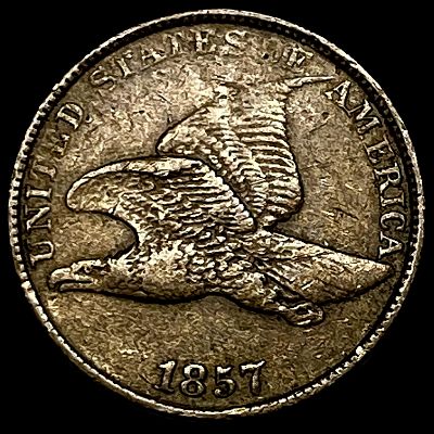 1857 Flying Eagle Cent ABOUT UNCIRCULATED