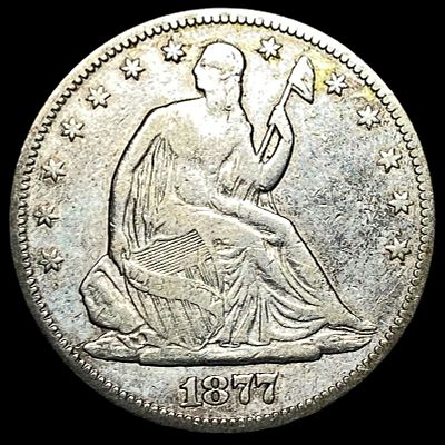 1877 Seated Liberty Half Dollar LIGHTLY CIRCULATED. 1877 Seated Liberty Half Dollar LIGHTLY 