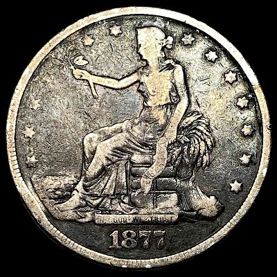 1877-S Silver Trade Dollar NICELY CIRCULATED