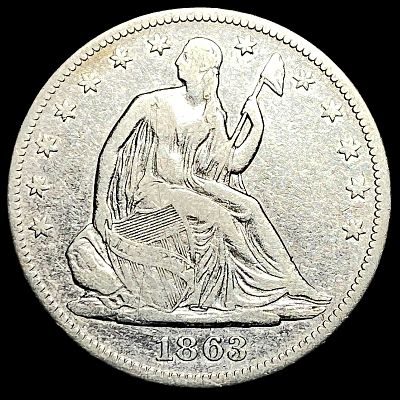 1863 Seated Liberty Half Dollar LIGHTLY CIRCULATED. 1863 Seated Liberty Half Dollar LIGHTLY 