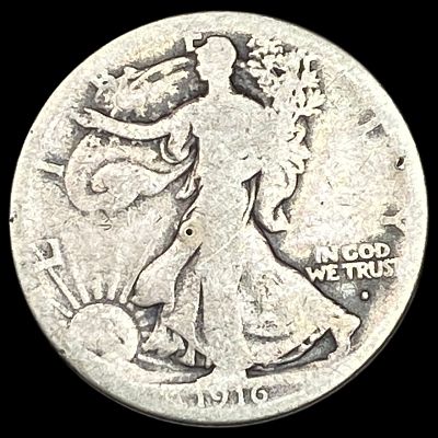 1916-S Walking Liberty Half Dollar NICELY CIRCULATED. 1916-S Walking Liberty Half Dollar NICELY 
