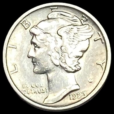 1923-S Silver Mercury Dime CHOICE AU