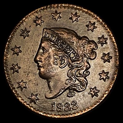 1833 Coronet Head Large Cent HIGH GRADE