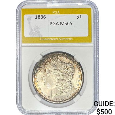 1886 Morgan Silver Dollar PGA MS65