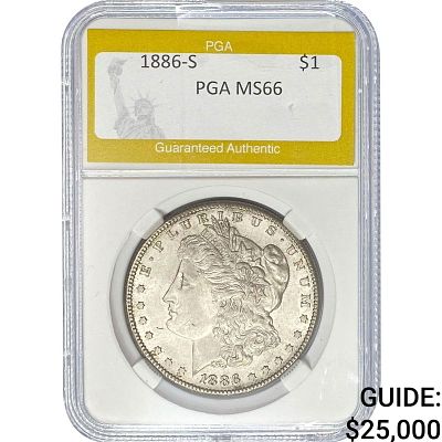 1886-S Morgan Silver Dollar PGA MS66