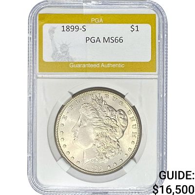 1899-S Morgan Silver Dollar PGA MS66