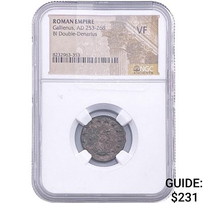 Roman Gallienus, AD 253-268 BI Double-Denarius NGC VF