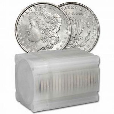 [20 coins] Pre-21 Morgan Silver Dollar Roll Ch BU