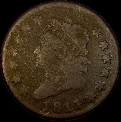 1811 Classic Head Large Cent NICELY CIRCULATED. 1811 Classic Head Large Cent NICELY CIRCULATED