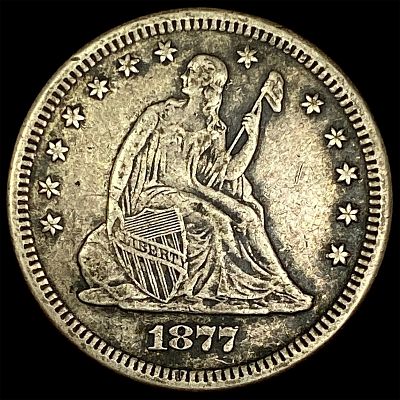 1877-S Silver Seated Liberty Quarter NEARLY UNCIRCULATED. 1877-S Silver Seated Liberty Quarter 