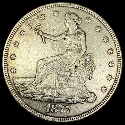 1877-S Silver Trade Dollar NEARLY UNCIRCULATED. 1877-S Silver Trade Dollar NEARLY UNCIRCULATED