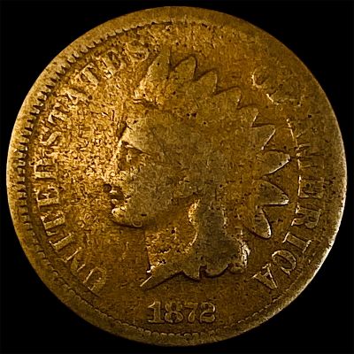 1872 Indian Head Cent NICELY CIRCULATED