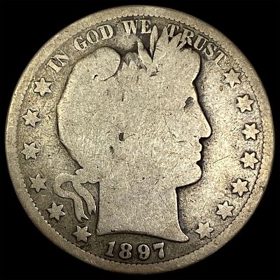 1897-S Silver Barber Half Dollar NICELY CIRCULATED. 1897-S Silver Barber Half Dollar NICELY 