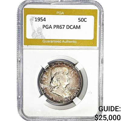 1954 Franklin Half Dollar PGA PR67 DCAM