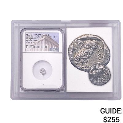 c.3rd-2nd BC Arabia Felix Sabaeans 'Eighth-Unit' Owl NGC F