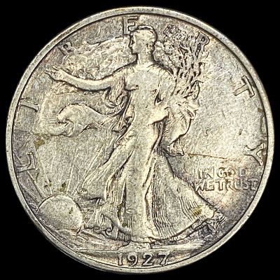 1927-S Walking Liberty Half Dollar ABOUT UNCIRCULATED. 1927-S Walking Liberty Half Dollar ABOUT 