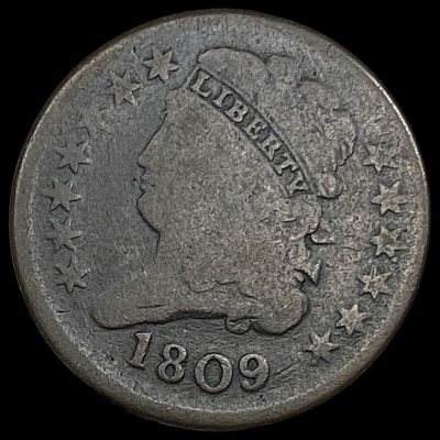 1809 Classic Head Half Cent LIGHTLY CIRCULATED. 1809 Classic Head Half Cent LIGHTLY CIRCULATED