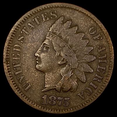1875 Indian Head Cent NEARLY UNCIRCULATED