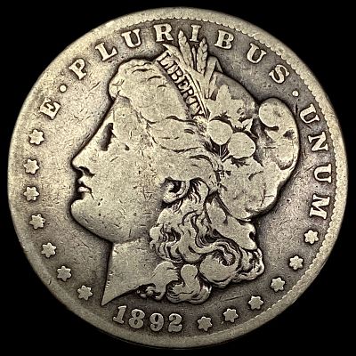 1892-CC Silver Morgan Dollar LIGHTLY CIRCULATED. 1892-CC Silver Morgan Dollar LIGHTLY CIRCULATED