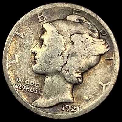 1921 Silver Mercury Dime NICELY CIRCULATED