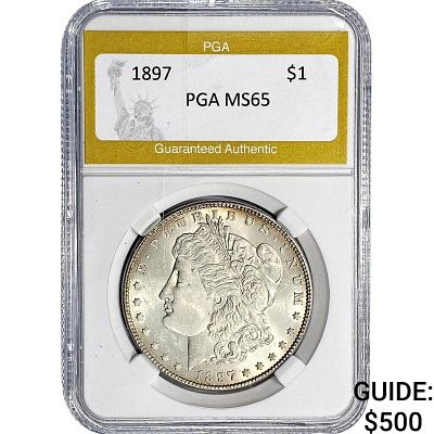 1897 Morgan Silver Dollar PGA MS65