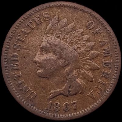 1867 Indian Head Cent LIGHTLY CIRCULATED