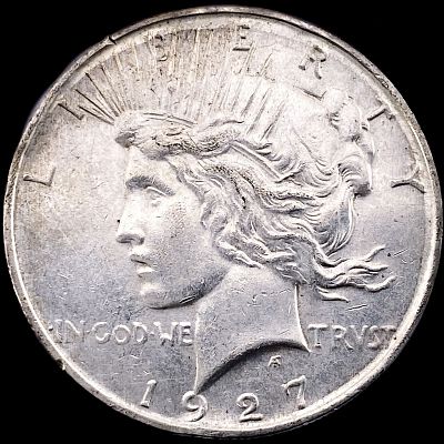 1927-D Peace Silver Dollar CHOICE AU