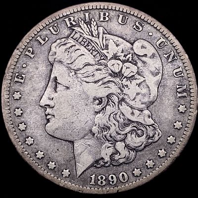 1890-CC Silver Morgan Dollar LIGHTLY CIRCULATED. 1890-CC Silver Morgan Dollar LIGHTLY CIRCULATED