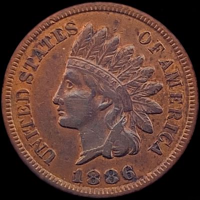 1886 Indian Head Cent NEARLY UNCIRCULATED
