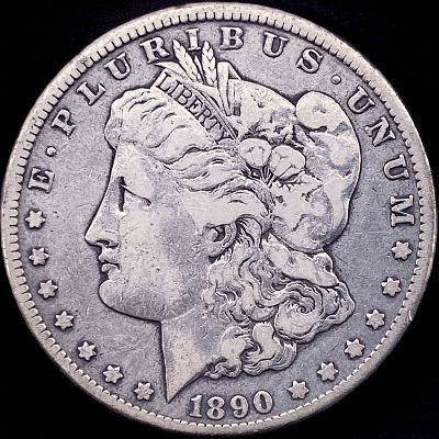 1890-CC Silver Morgan Dollar LIGHTLY CIRCULATED. 1890-CC Silver Morgan Dollar LIGHTLY CIRCULATED