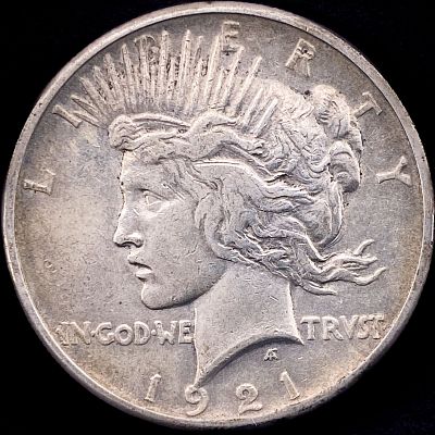 1921 Silver Peace Dollar CLOSELY UNCIRCULATED