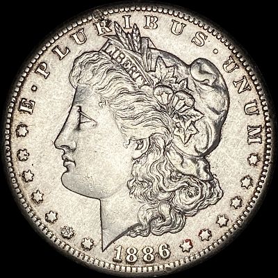 1886-S Silver Morgan Dollar CLOSELY UNCIRCULATED. 1886-S Silver Morgan Dollar CLOSELY UNCIRCULATED