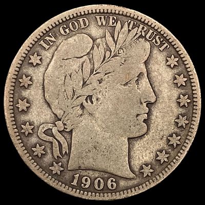 1906-D Silver Barber Half Dollar LIGHTLY CIRCULATED. 1906-D Silver Barber Half Dollar LIGHTLY 
