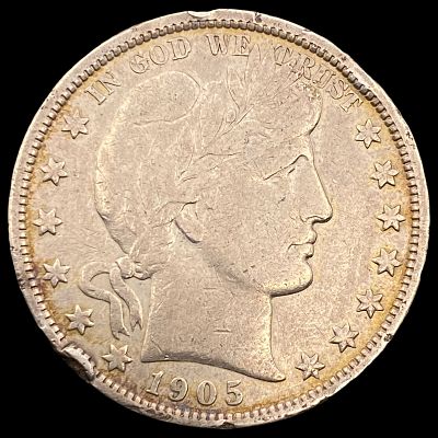 1905 Barber Half Dollar ABOUT UNCIRCULATED