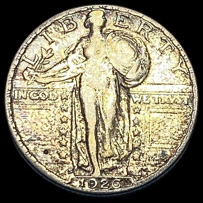 1926-S Silver Standing Liberty Quarter ABOUT UNCIRCULATED. 1926-S Silver Standing Liberty 