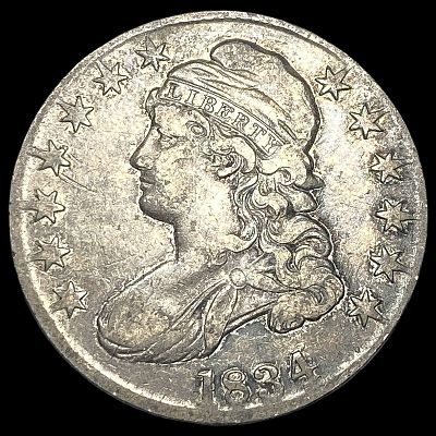 1834 Capped Bust Half Dollar NEARLY UNCIRCULATED. 1834 Capped Bust Half Dollar NEARLY UNCIRCULATED