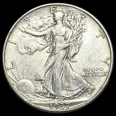 1937-D Walking Liberty Half Dollar NEARLY UNCIRCULATED. 1937-D Walking Liberty Half Dollar 