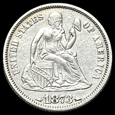 1873 Seated Liberty Dime CLOSELY UNCIRCULATED