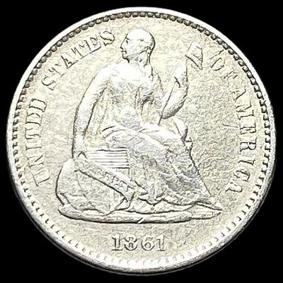 1861 Seated Liberty Half Dime NEARLY UNCIRCULATED. 1861 Seated Liberty Half Dime NEARLY UNCIRCULATED