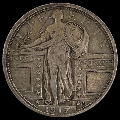 1917 Type 1 Standing Liberty Quarter NEARLY UNCIRCULATED. 1917 Type 1 Standing Liberty Quarter 