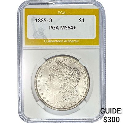 1885-O Morgan Silver Dollar PGA MS64+