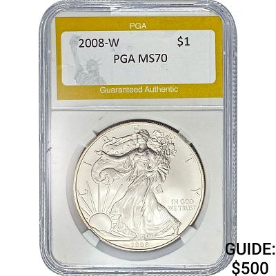 2008-W Silver Eagle PGA MS70