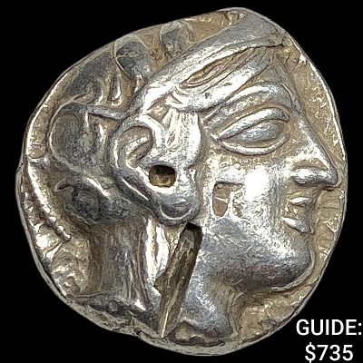 Attica, Athens 393-294 BC Silver Tetradrachm NEARLY UNCIRCULATED