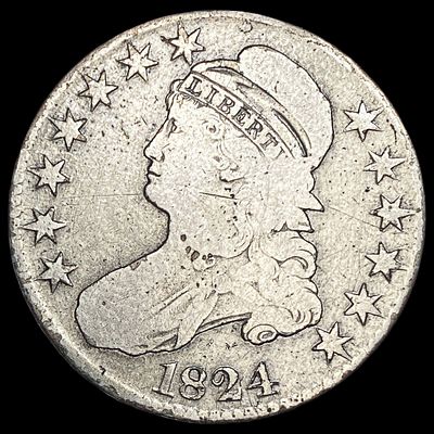 1824 Capped Bust Half Dollar LIGHTLY CIRCULATED