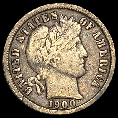 1900-O Silver Barber Dime LIGHTLY CIRCULATED