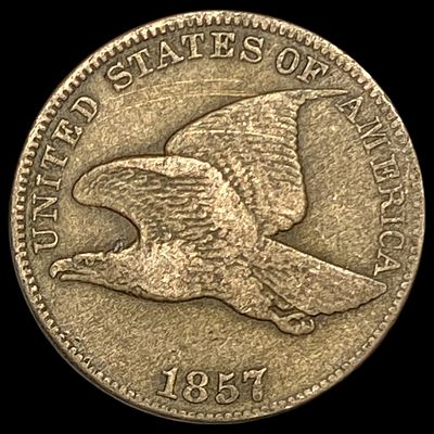 1857 Copper-Nickel Flying Eagle Cent NICELY CIRCULATED